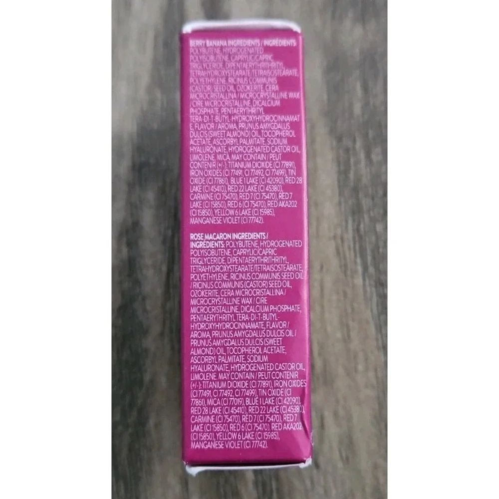 Laura Geller ITALIAN MARBLE SWIRL LIPSTICK DUO BERRY BANANA & ROSE MACARON New